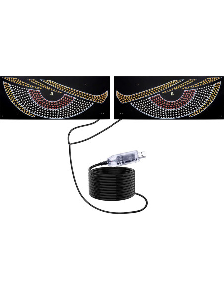 Luz LED Ojos de Diablo LECART para Parabrisas USB 10 Modos
