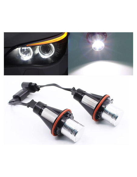 2 Bombillas LED Ojos de Ángel 5W Blancas para BMW E39 E60 E63