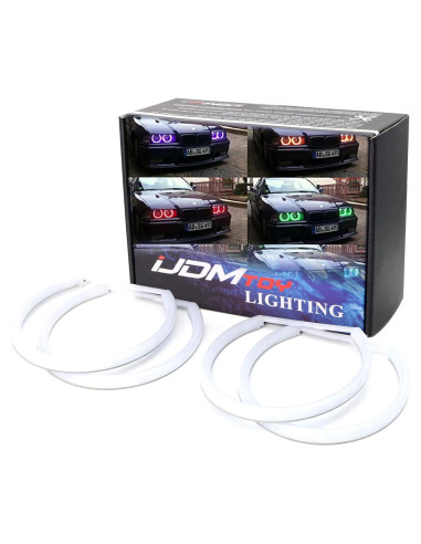 Anillos Halo LED RGB iJDMTOY para BMW E39 E46 - 4 Piezas