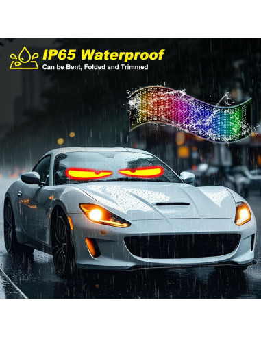 Luz Ojos del Diablo LZSlamp 19x133 cm LED Programable para Autos