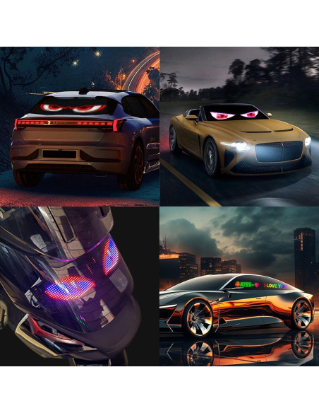 Luz Ojos del Diablo LZSlamp 19x133 cm LED Programable para Autos