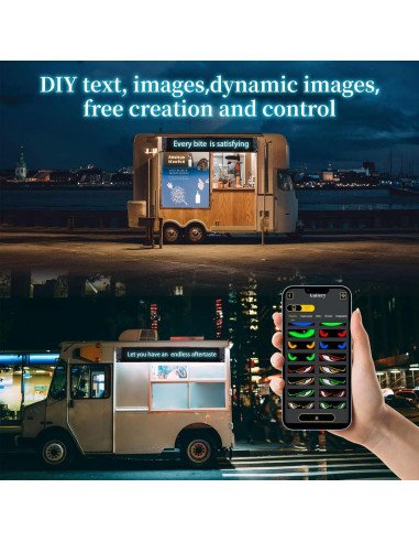 Luz LED Programable Ojos del Diablo Genérico 132.1x19.1 cm