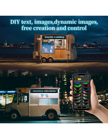 Luz LED Programable Ojos del Diablo Genérico 132.1x19.1 cm