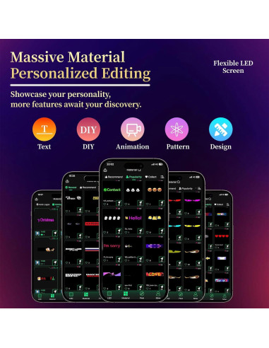 Luz LED Programable Ojos del Diablo Genérico 132.1x19.1 cm