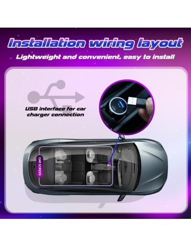 Luces Ojos LED Programables HHYUEYANG para Parabrisas 10x34.8cm