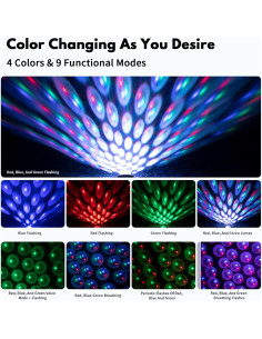 Luces de Techo LED USB LuxLumin, Proyector de Estrellas 4 Colores 2