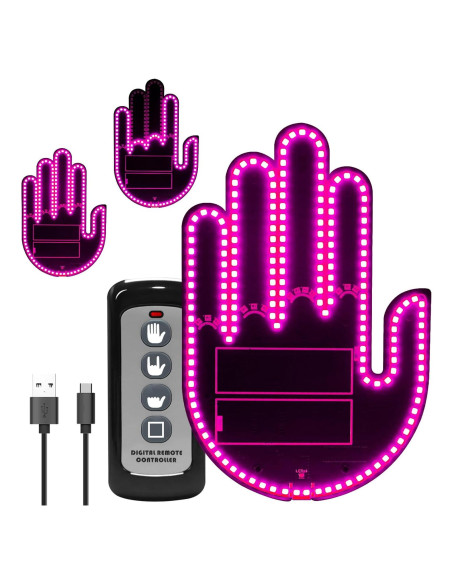 Luz LED de Dedo ISUNMEA Rosa con Control Remoto y Gestos