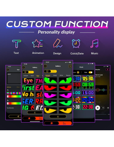 Señal LED Sanwo 17.78x7.62cm USB Bluetooth Programable
