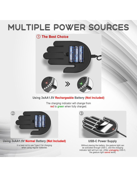 Luz LED de Dedo ISUNMEA Rosa con Control Remoto y Gestos