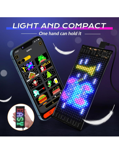 Señal LED Sanwo 17.78x7.62cm USB Bluetooth Programable