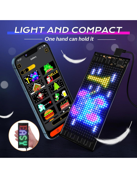 Señal LED Sanwo 17.78x7.62cm USB Bluetooth Programable