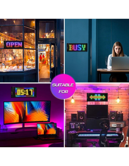 Señal LED Sanwo 17.78x7.62cm USB Bluetooth Programable