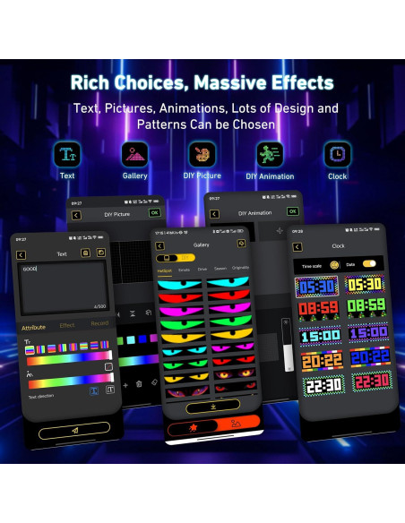 Señal LED Programable UPONELED Ojos Diabólicos 17.3x7cm Bluetooth