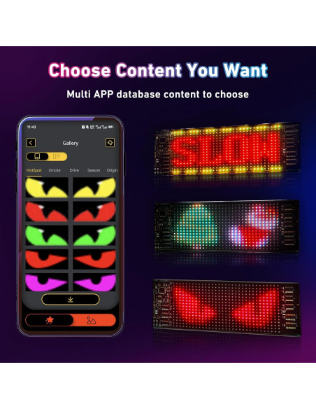 Señal LED Programable UPONELED Ojos Diabólicos 17.3x7cm Bluetooth