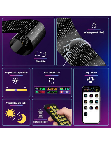 Señal LED Programable UPONELED Ojos Diabólicos 17.3x7cm Bluetooth