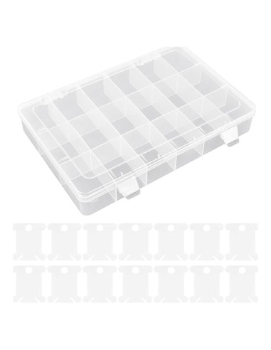 Caja Organizadora de Hilo Bouti1583 con 18 Compartimentos