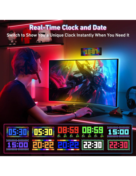 Señal LED Programable UPONELED Ojos Diabólicos 17.3x7cm Bluetooth