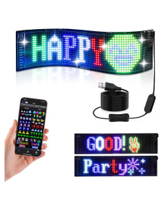 Cartel LED Programable ITEFDTUTNE 38.1x10.2cm Bluetooth