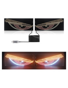 Luces LED Ojos del Diablo KaiDengZhe 30x12cm USB 11 Modos