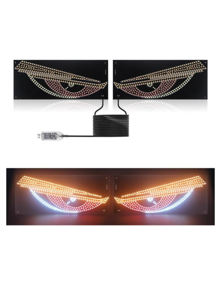 Luces LED Ojos del Diablo KaiDengZhe 30x12cm USB 11 Modos