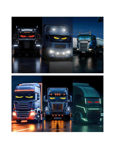 Luces LED Ojos de Diablo GSOWO 59.4x11.9cm Impermeables