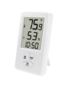 Higrómetro Digital Urageuxy con Termómetro y Reloj Despertador