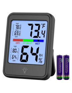 Termómetro Digital Higrómetro JINGHE JH-MC41S-1-B con Pantalla LCD