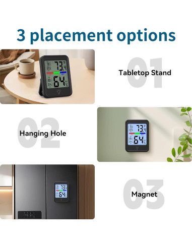 Termómetro Digital Higrómetro JINGHE JH-MC41S-1-B con Pantalla LCD