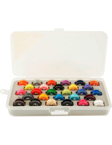 Organizador de Bobinas Tidy Crafts con 28 Bobinas de Hilo