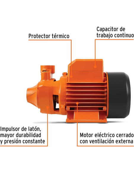 Bomba de Agua Periférica Eléctrica Truper BOAP-1/2 1/2 HP