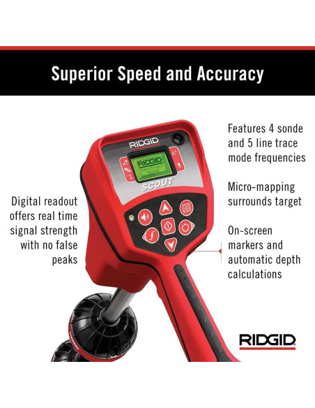 Localizador de Tuberías RIDGID NaviTrack Scout 19238 Compacto