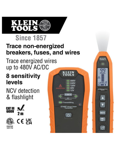 Kit Avanzado de Localizador de Circuitos Klein Tools ET450