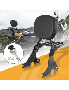 AUFER Respaldo Bajo Sissy Bar para Motocicleta Sportster 883/1200 2