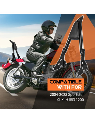 AUFER Sissy Bar Desmontable para Pasajeros Sportster 2004-2023