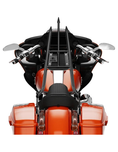 Respaldo Sissy Bar Mofun 79 cm Negro Brillante para Harley 2009-2025