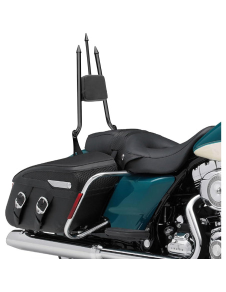 Respaldo Sissy Bar Mofun 79 cm Negro Brillante para Harley 2009-2025