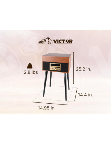Centro Musical Victor VWRP-3500 8-en-1 Bluetooth CD USB FM