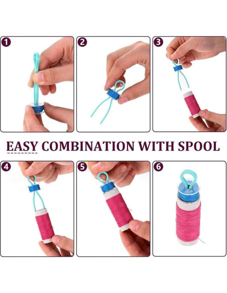 100 Clips de Bobina Coloridos Dangjuacua - Organizador de Costura 100 Clips de Bobina Coloridos Dangjuacua - Organizador de Costura