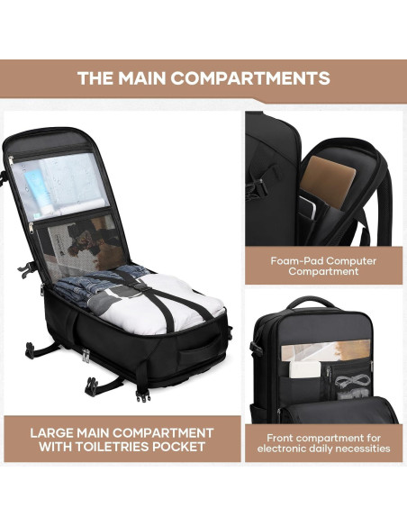 Mochila de Viaje Maelstrom 35L Impermeable para Laptop 17"