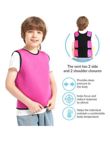 Chaleco de Compresión Sensorial para Niños Seilnvg - Talla X-Small Púrpura