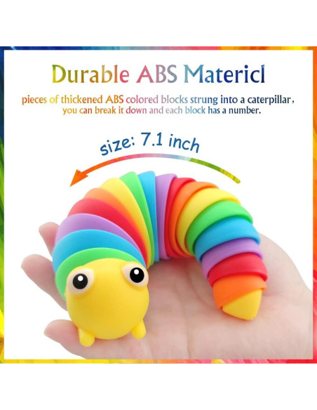 Juguete Antiestrés Articulado LUSTERMOON Tiburón y Oruga