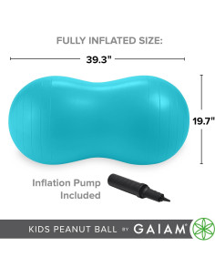 Silla de equilibrio Gaiam para niños - Balón cacahuate azul 2