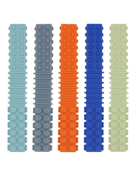 Juguetes Masticables Sensoriales Olugu - 5 Tubos de Silicona