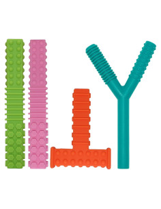 Juguetes Masticables Sensoriales Olugu - 4 Tubos de Silicona para Niños