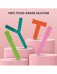 Juguetes Masticables Sensoriales ERKOON para Niños Autistas - 4 Tubos de Silicona 2