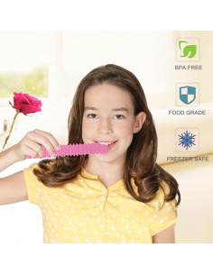 Juguetes Masticables Sensoriales Olugu - 4 Tubos de Silicona para Niños 2