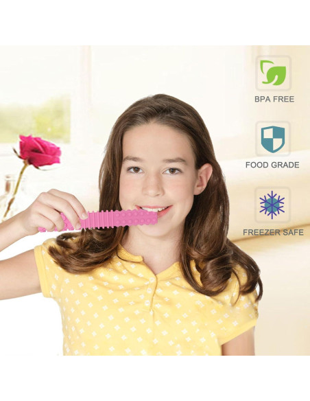 Juguetes Masticables Sensoriales Olugu - 4 Tubos de Silicona para Niños