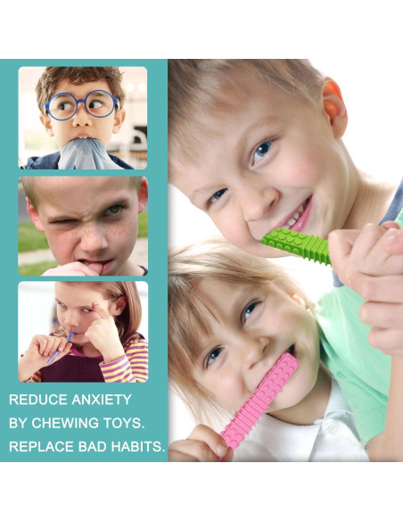 Juguetes Masticables Sensoriales Olugu - 4 Tubos de Silicona para Niños