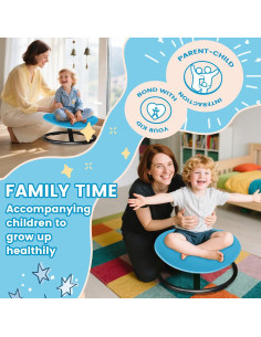 Silla Giratoria Sensorial Pterying Azul 54 cm para Niños 2