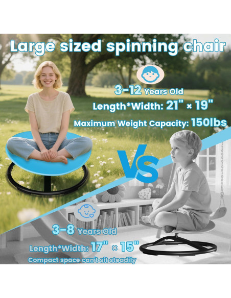 Silla Giratoria Sensorial Pterying Azul 54 cm para Niños